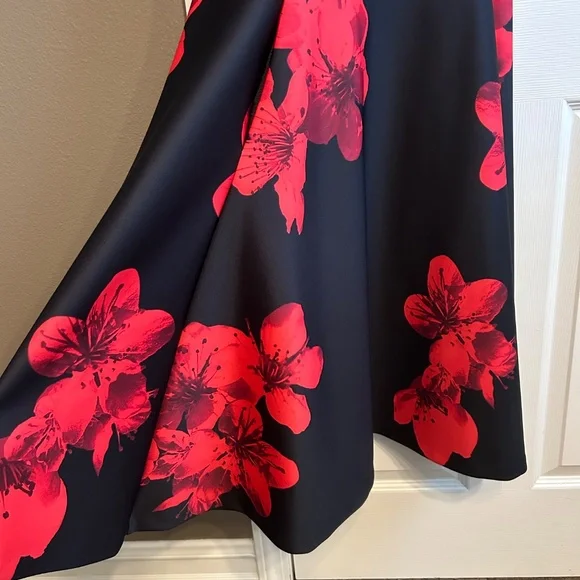 SRCAACADEMY - Calvin Klein Floral-Print Fit & Flare Dress